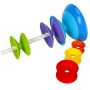 BAM BAM Baby Věž vzdělávací navlékací pyramida 35cm pro miminko plast