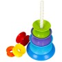 BAM BAM Baby Věž vzdělávací navlékací pyramida 35cm pro miminko plast