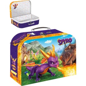 Kufřík dětský školní dráček Spyro 35x23x10cm tvrdý karton