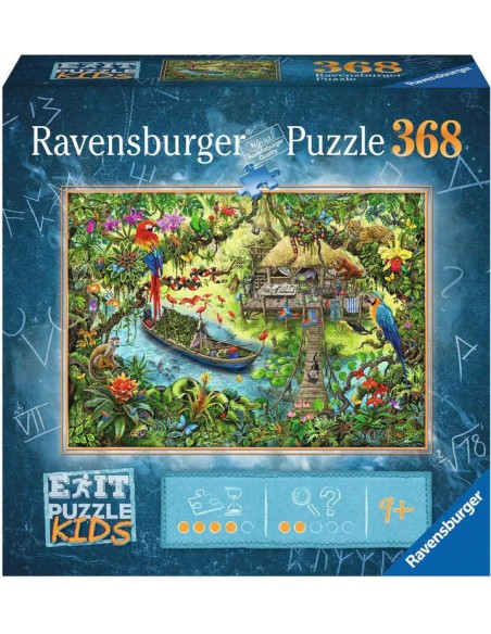 RAVENSBURGER Kids Hra puzzle únikové Džungle 368 dílků 70x50cm skládačka 2v1