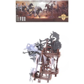 Rytíři plastové figurky 6cm s bojovými vozy herní set v sáčku