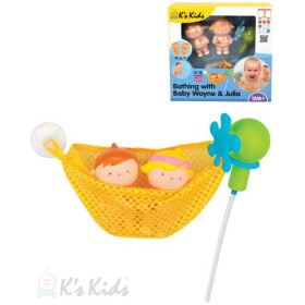 K´S KIDS Baby koupání s Waynem a Julií set 2 panenky se sprchou do vany