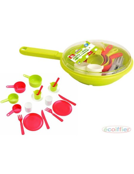 ECOIFFIER Dětská sada nádobí set kuchyňský pánev s doplňky PLAST