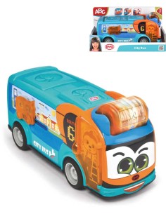 DICKIE ABC Baby městský autobus 22cm s chrastítkem volný chod plast