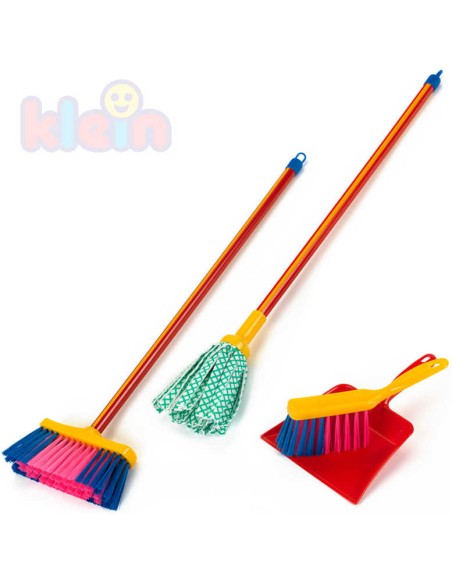 KLEIN Uklízecí dětský set plastový se stíracím mopem
