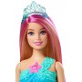 MATTEL BRB Panenka Barbie mořská panna blikající na baterie Světlo