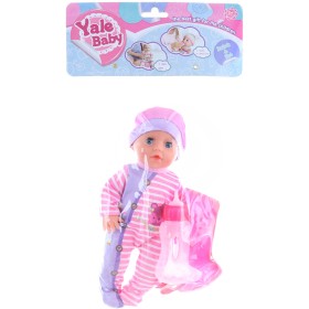 Miminko 27cm čůrací panenka set s kojeneckými doplňky 4ks tvrdé tělíčko