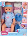 SIMBA New Born Baby panenka miminko chlapeček 43cm pije čůrá set s doplňky