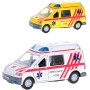 Auto ambulance CZ zpětný chod 14cm na baterie Světlo Zvuk 2 barvy kov