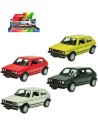 WELLY Auto model Volkswagen 1 GTI 11cm zpětný chod kov 4 barvy