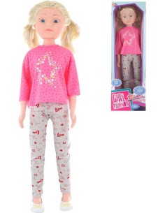 Panenka velká chodící 80cm chodička blondýnka v krabici