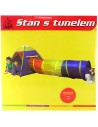 Stan s tunelem (domeček) prolézací domek pro děti 280 x 112 x 94 cm