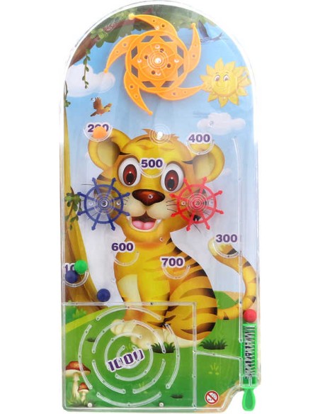 Hra Tivoli pinball s kuličkovým bludištěm 2v1 zvířátka 4 druhy plast