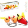 CUBIKA DŘEVO Baby Pejsek tahací na kolečkách *DŘEVĚNÉ HRAČKY*