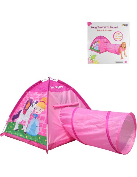 Stan dětský poník a princezna 170x112x94cm s prolézacím tunelem holčičí