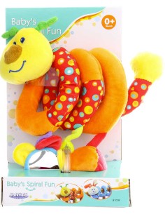 PLYŠ Baby spirála housenka chrastítko s aktivitami na postýlku pro miminko