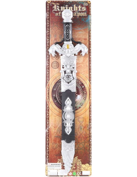 Meč dětský rytířský 53cm set s pouzdrem na kartě plast