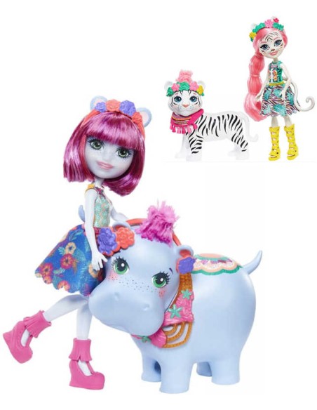 MATTEL Enchantimals set panenka + velké zvířátko 2 druhy plast