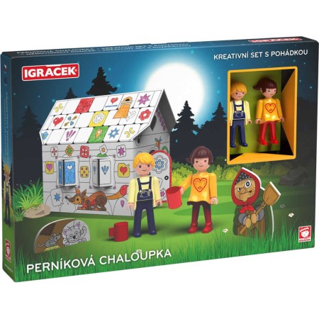 EFKO IGRÁČEK Perníková chaloupka kreativní set se 2 figurkami a pohádkou