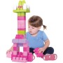 FISHER PRICE MEGA BLOKS Stavebnice 60 dílků v plastové tašce pro holky