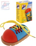 WOODY DŘEVO Botička šněrovací zavazovací *DŘEVĚNÉ HRAČKY*
