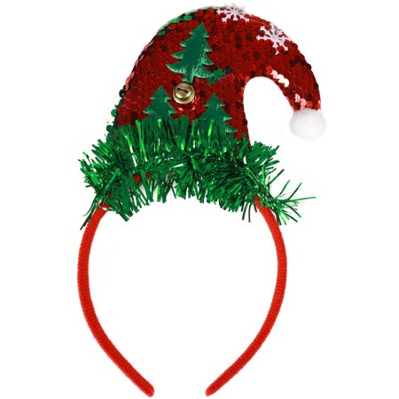 KARNEVAL Čelenka vánoční Santa *KARNEVALOVÝ DOPLNĚK*