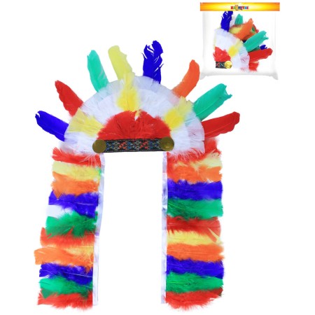 KARNEVAL Čelenka indiánská barevná *KARNEVALOVÝ DOPLNĚK*