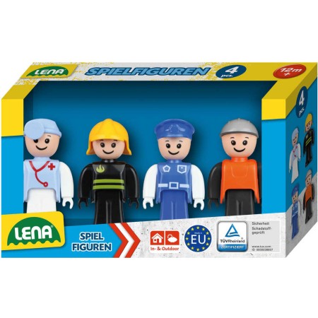 LENA Baby Truxx modrá sada figurek 8cm 4ks v krabici plast