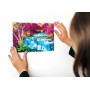 PUZZLER DŘEVO Barevný vodopád 30x21cm dekorativní skládačka 250 dílků