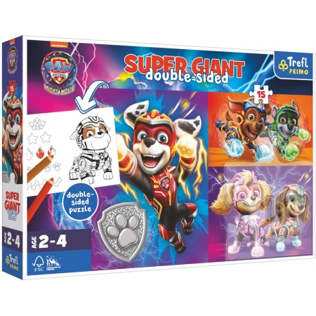 TREFL PUZZLE GIANT Oboustranné Paw Patrol 60x40cm 15 dílků skládačka 3v1