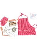 WOODY Sada pečící se zástěrou a tvořítky *DŘEVĚNÉ HRAČKY*