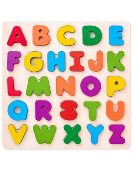 WOODY DŘEVO Puzzle vkládací písmena na desce *DŘEVĚNÉ HRAČKY*