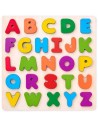 WOODY DŘEVO Puzzle vkládací písmena na desce *DŘEVĚNÉ HRAČKY*