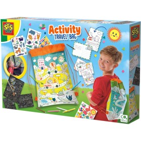 SES CREATIVE Sada her na cesty kreativní set s aktivitami v batůžku