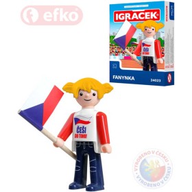 EFKO IGRÁČEK Fanynka hokejová figurka 7,5cm v krabičce STAVEBNICE