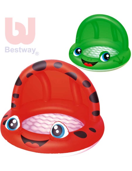 BESTWAY Bazének dětský kulatý se stříškou 97x66cm zvířátko 2 druhy
