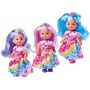 SIMBA Panenka Evička duhová princezna barevné vlásky 3 barvy