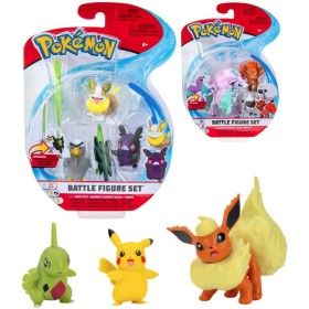 Pokémon Battle figurka set 3ks na kartě různé druhy plast