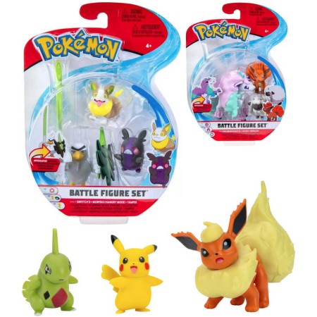 Pokémon Battle figurka set 3ks na kartě různé druhy plast