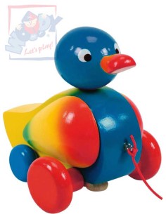 WOODY DŘEVO Kachna klapací tahací na kolečkách *DŘEVĚNÉ HRAČKY*