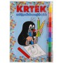 AKIM Maluj podle barevných teček Krtek (Krteček) omalovánky s voskovkami