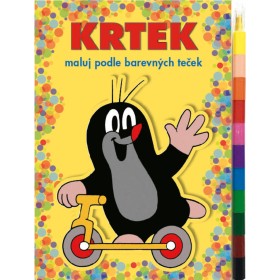 AKIM Maluj podle barevných teček Krtek (Krteček) II. omalovánky s voskovkami
