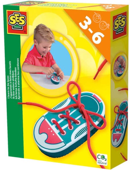 SES CREATIVE Nauč se zavázat si tkaničku v krabici