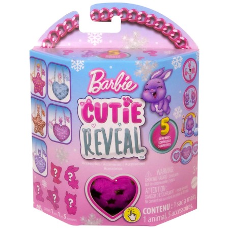 MATTEL BRB PLYŠ Kabelka Barbie Cutie Reveal 5 překvapení 5 druhů