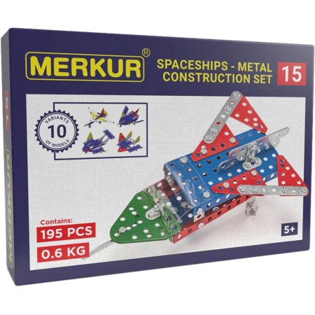MERKUR M 015 Raketoplán 195 dílků *KOVOVÁ STAVEBNICE*