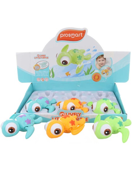 Želvička baby plavající do vany natahovací 12cm do vody 3 barvy plast
