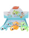 Želvička baby plavající do vany natahovací 12cm do vody 3 barvy plast