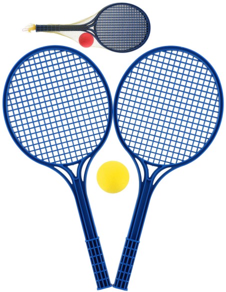 LORI 227 Set na soft tenis 2 modré rakety a míček 2 barvy plast