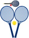 LORI 227 Set na soft tenis 2 modré rakety a míček 2 barvy plast