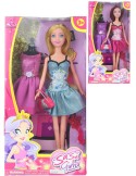 Panenka fashion 30cm set s náhradními šaty a módními doplňky 2 druhy